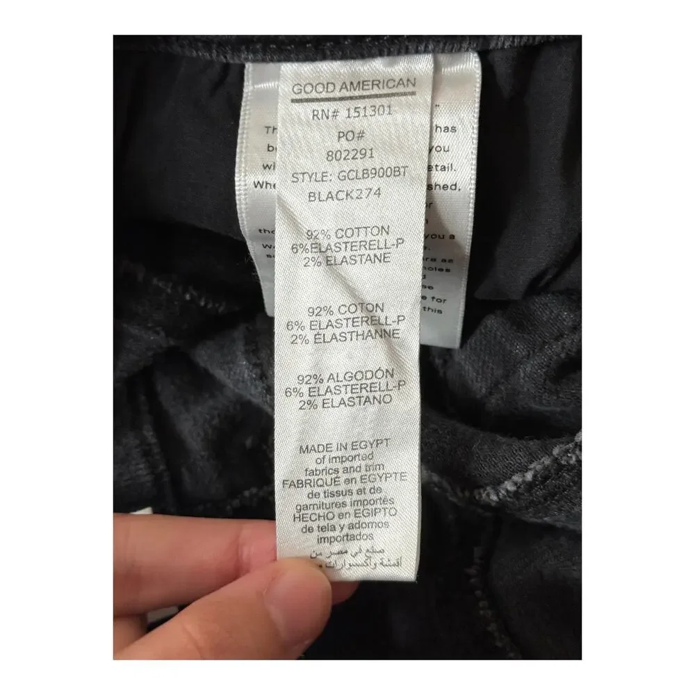 Good American GCLB900BT Good Classic slim Bootcut Jeans black size 30